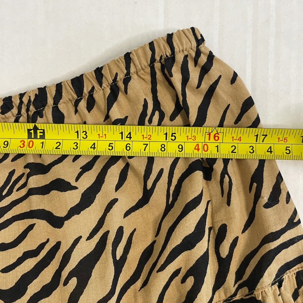 Lauren Ralph Lauren Maxi Skirt Womens M Animal Print Southwestern Tiered Vintage - Picture 7 of 9